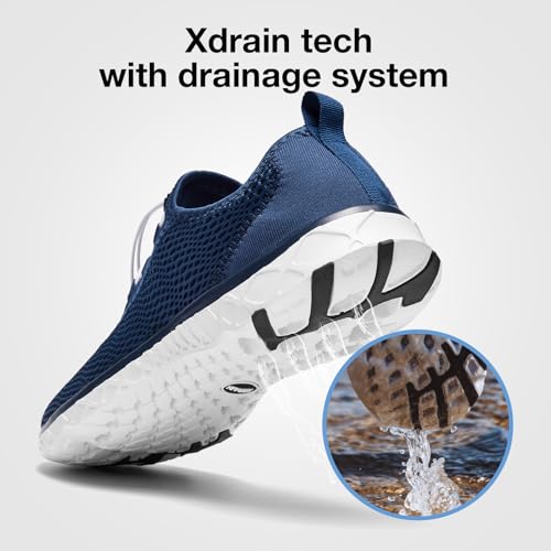 Image of ALEADER Men's Stylish Water Shoes, Quick-Dry Xdrain Water Sneakers, Lightweight & Comfort Footed