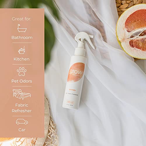 Grow Fragrance - Pomelo Citrus Spray - Certified Non Toxic, 100% Plant Based Fabric And Room Air Freshener Spray. Made With All Natural Essential Oils - Great Odor Eliminator & Fabric Spray Freshener #TOP4