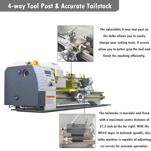 INTSUPERMAI 8x32 Precision Benchtop Lathe