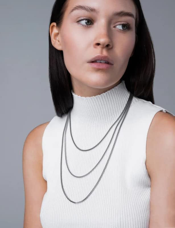 925 Sterling Silver Box Chain for Women 2/3/4/5mm Mens Sturdy Non-Fading Mens Silver Chain 16/18/20/22/24/26/30 Inches - Image 5