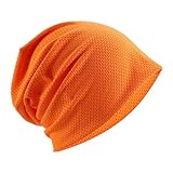 Gorro holgado | Gorro ligero para correr | Turbante elástico de secado rápido para pesca, banda para el sudor para hombres y mujeres, Naranja 1