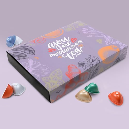 Special T Teekapseln Probierpaket mit 25 Teesorten – zufällige Auswahl aus Schwarztee, Grüntee, Rooibos & exotischem Blauen Tee Perfekt zum Entdecken