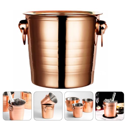 Cubitera de hielo de acero inoxidable de 7l con doble asa gruesa 8
