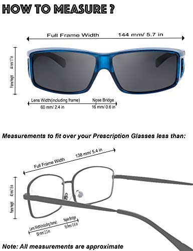 The Fresh High Definition Polarized Wrap Around Shield Sunglasses for Glasses - Leather Eyeglasses Case3