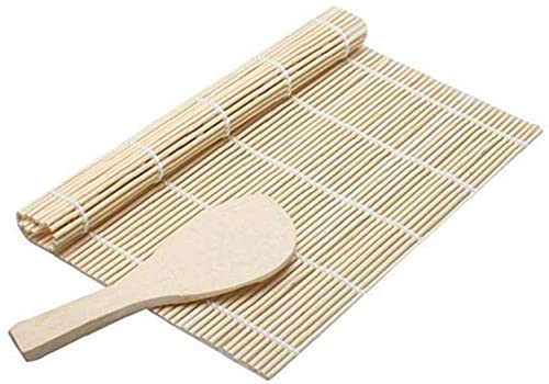 El kit de sushi con 1 alfombrilla para rollo de sushi y 1 paleta de arroz, utensilios de cocina de diseño conveniente
