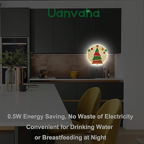Image of Plug in Night Light Colorful Christmas and New Year Tree Gifts Nightlights Auto On /Off Dusk to Dawn Plug-in Nightlights for Home Bedroom Living Room Bathroom, LEDLAMP3007