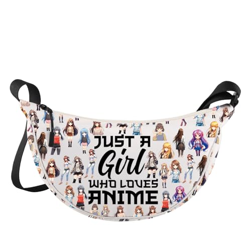 LEVLO Anime Fans Crossbody Bag Anime Lover Gift Just A Girl Who Really Loves Anime Shoulder Bag Cartoon Anime Merch
