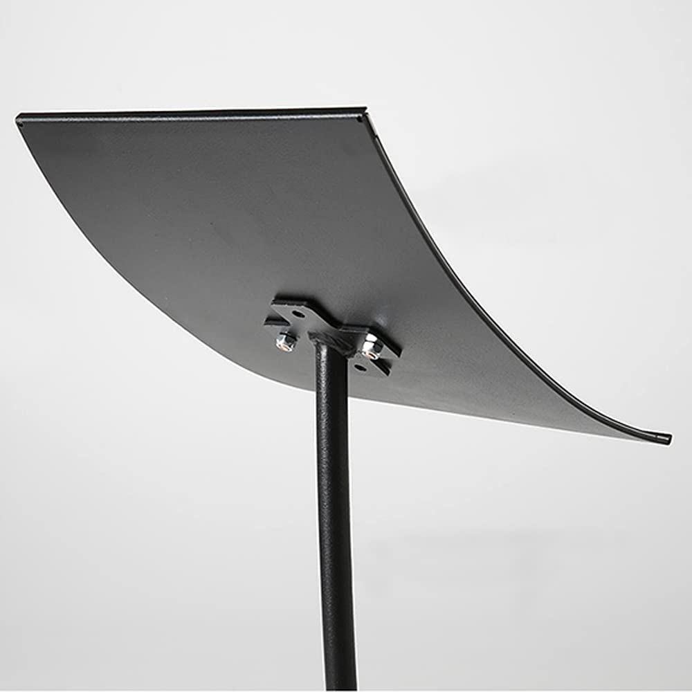 DisplayLager - Infoständer in Schwarz mit gebogenem Rahmen & Stange, Magnetverschluss, Fuß aus Metall (A3)