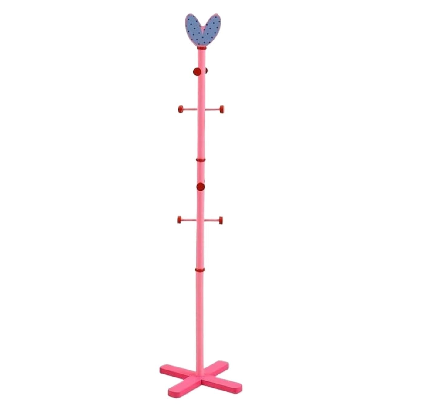 IWENZHKPA Coat Rack Cute Coat Rack Creative Love Shape Wood Clothes Hanger Stand For Bedroom Home Freestanding
