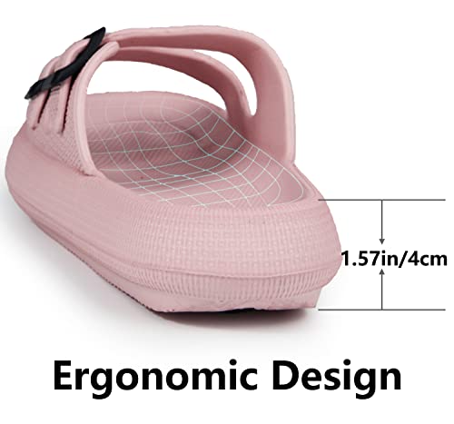 Weweya Pillow Slippers Cushioned Slides Sandals Pink Women Size 5.5 6 6.5 #TOP3