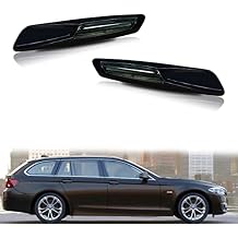 ADIIL F10 Style Smoked Lens Front Fender Full Amber LED Side Marker Light Turn Signal Lamp Assembly For BMW 1 3 5 Series E82 E88 E90 E91 E92 E93 E60 E61
