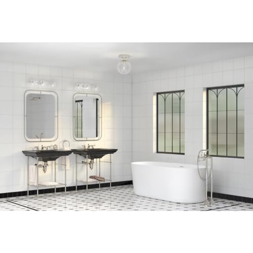 Progress Lighting P350234-009 Atwell - 1 Light Flush Mount in Mid-Century Modern Style-7.87 Inches Tall and 5.87 Inches Wide, Finish Color: Brushed Nickel by Progress Lighting - Image 3