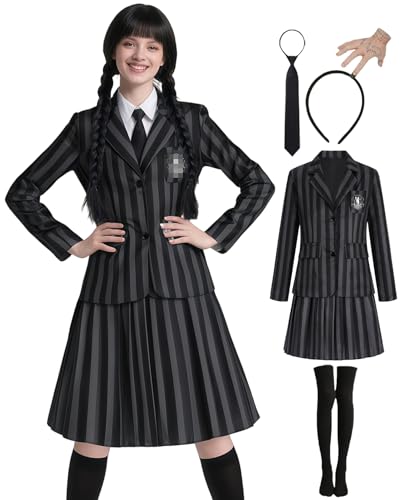 ABHOH Adult Halloween Costume for Women Academy Uniform School Suits Role Cosplay Party Black AB002L