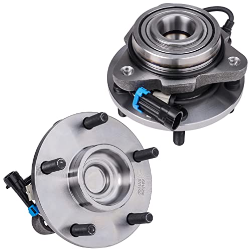 Detroit Axle - 2WD Front Wheel Bearing Hubs for 98-05 Chevy Blazer 98-04 GMC Jimmy, Pair Wheel Hub and Bearings Assembly Set Replacement 1998 1999 2000 2001 2002 2003 2004