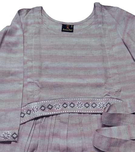 Image of DUMMY SHAPE Feeding Kurtis for Women Cotton Blend | Printed Pregnancy Flare Kurta with Dual Nursing Zippers to Pre & Post Partum | Maternity Dresses | Gifts for Pregnant Woman