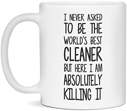 World's Best Cleaner Mug, Funny Cleaner Quote, 11-Ounce White image 3