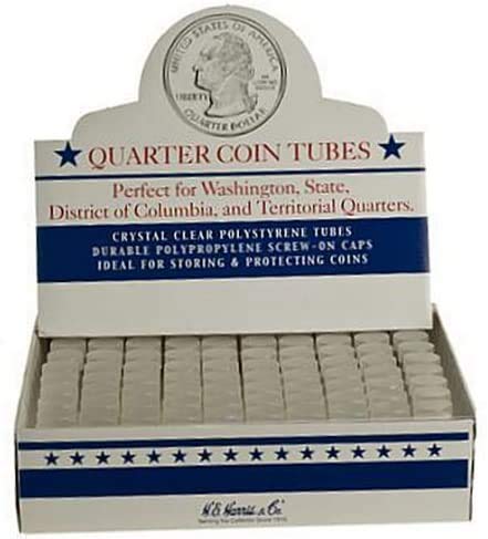 Tubos para Monedas Whitman Tamaño Quarter x100 miniatura 1