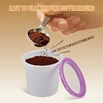 Disposable coffee K cups compatible with Keurig Coffee Maker, Purple Rim (48) Fillable coffee Pods - Image 7