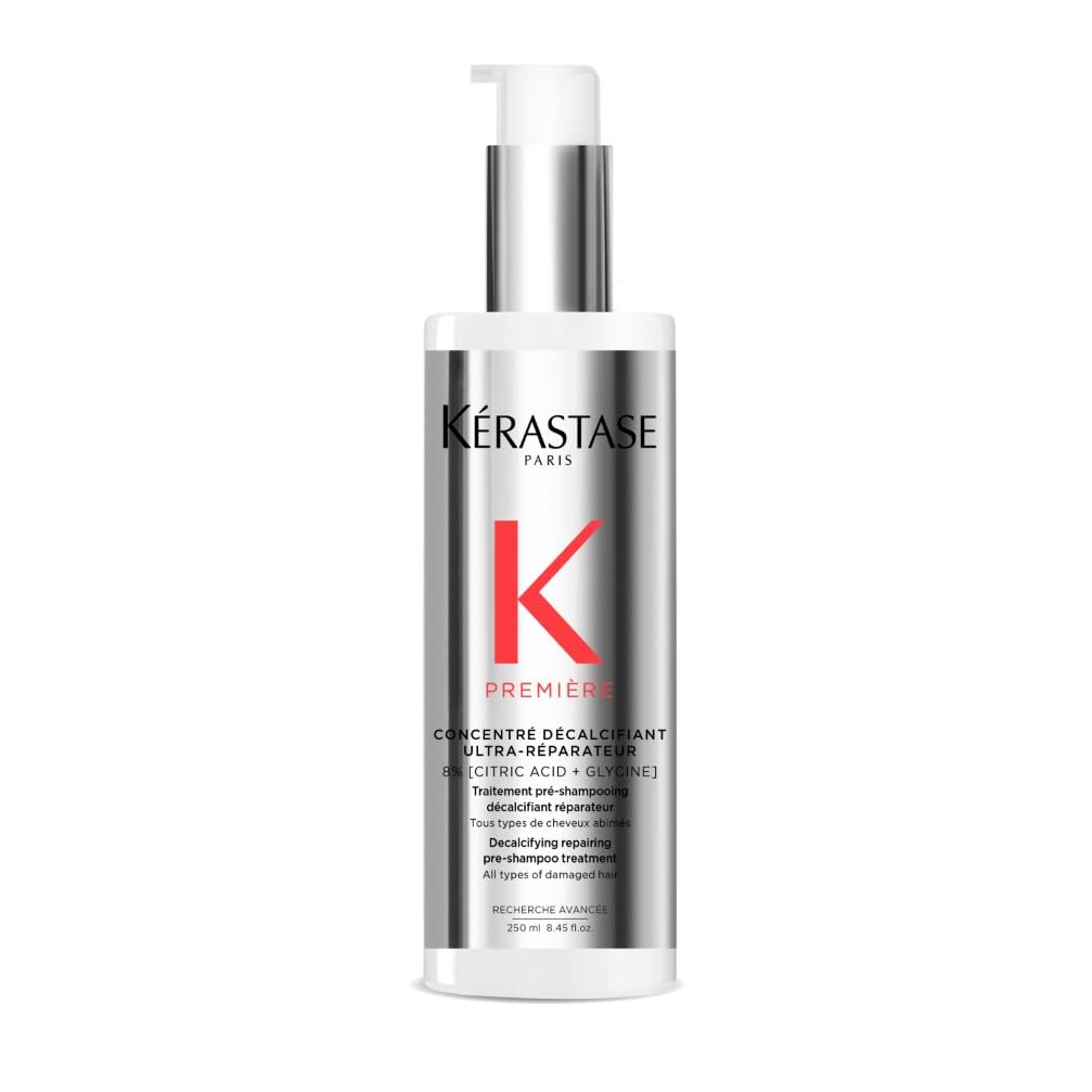 KERASTASE Première - Concentré Décalcifiant Ultra-Réparateur - Traitement Capillaire Pré-Shampoing - 93 % de Casse en Moins - +75 % de Brillance - Sans Sulfate - Cheveux Abîmés - 250 ml