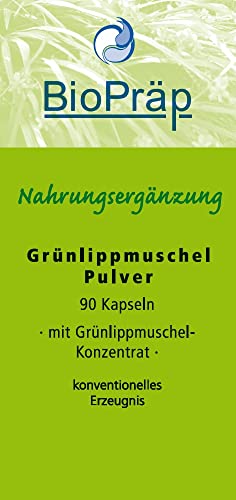 BioPräp Grünlippmuschel Kapseln | 90 Zellulose-Kapseln | produziert in Deutschland | zertifizierte Produktion