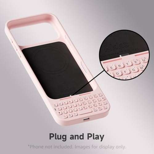 Image of Akko MetaKey Keyboard for iPhone 17 Pro Max Maximize Screen Space Keyboard Case for Accurate Typing, Pink