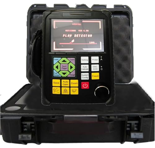 VTSYIQI NDT Ultrasonic Flaw Detector Portable Ultrasonic NDT Tester with 0~120dB Gain -20~+3400μs D-Delay 0~10000mm Range for Steel Plates Railway Parts Industrial Equipment Defect Detection