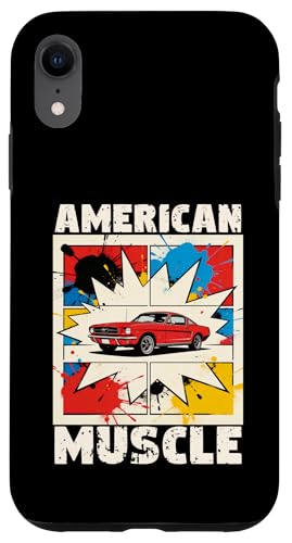 American Muscle Car Lovers Comic Style Auto Mechanic �X�}�z�P�[�X iPhone XR �p