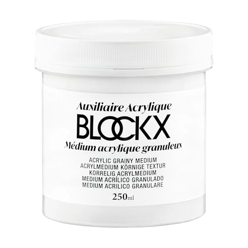 Médium acrylique granuleux 250ml Blockx 35703BXC auxiliaire peinture relief