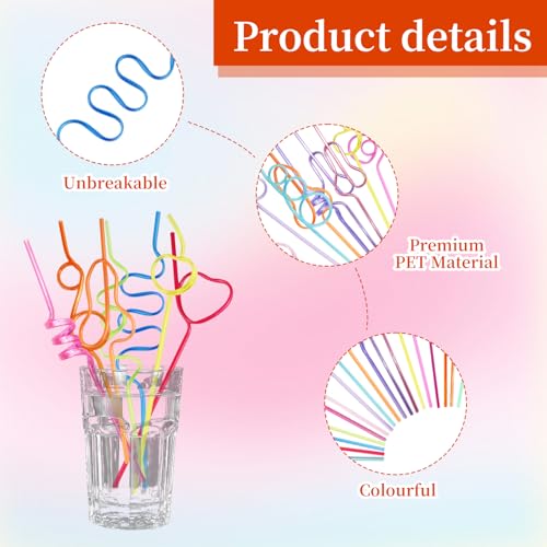 Pailles réutilisables 17 styles différents multicolores pour café et cocktails