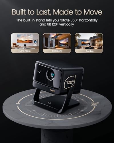 Dangbei DBOX02 Pro 4K Projector GTV, 2000 ISO Lumens, HDR10+, Dolby Audio, 3D Ready, Auto Keystone/Focus, 300" Screen, WiFi & Bluetooth Home Theater Projector for Bedroom - image 4