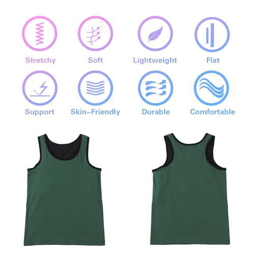 Image of Tomboy Transgender Lesbian FTM Cotton Long Elastic band Built-in Chest Binder