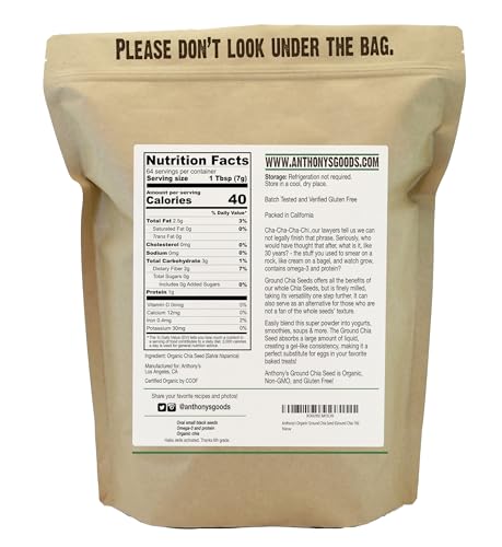 Anthony'S DK-DX7X-0P7D Organic Ground Chia Seed thumb #2