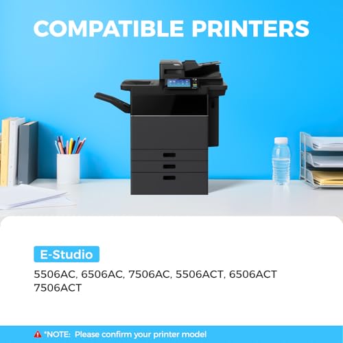Image of T-FC556U Toner Cartridge Set 4-Pack Replacement for Toshiba T-FC556U-K T-FC556U-C T-FC556U-M T-FC556U-Y Toner Compatible for Toshiba E-Studio 5506AC 6506AC 7506AC 5506ACT 6506ACT 7506ACT Printer Black