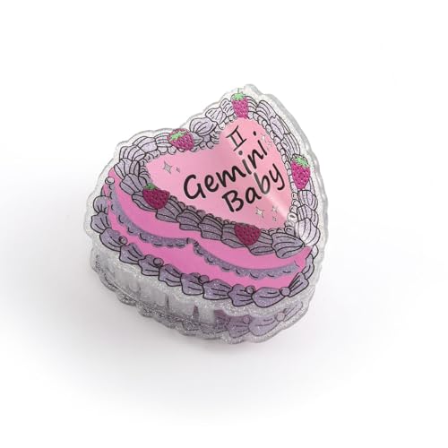 Gemini Baby Hair Claw, Personalized Acetate Hair Clip, 7cm/2.75in, Pink and White