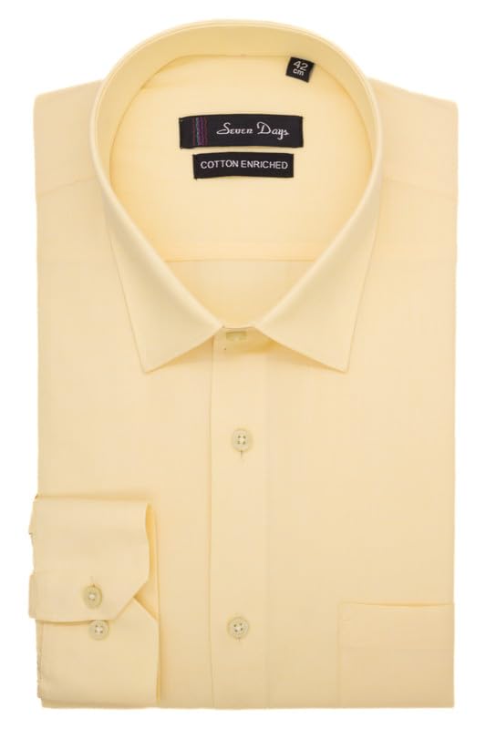 7-DAYS Men’s Premium Formal Shirt – Cotton Blend, Regular Fit, Fu...