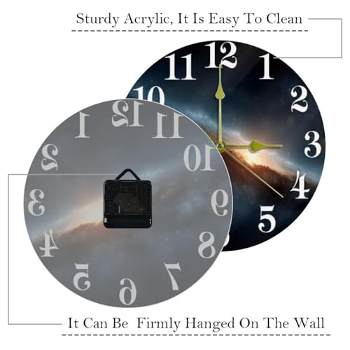 Horloge murale nébulaire universelle esthétique et silencieuse de haute précision