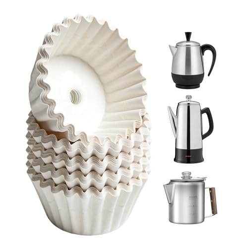 Image of 200-Count Percolator Coffee Filters - Compatible with Farberware, Coletti & Elite Gourmet Electric Coffee Pots (4-9 Cup) | Disposable Paper Basket Filters for Glass & Standard Percolators