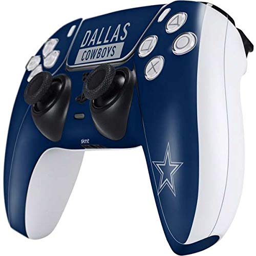 Skinit Decal Gaming Skin Compatible with PS5 Controller - Officially Licensed NFL Dallas Cowboys Blue Performance Series Design