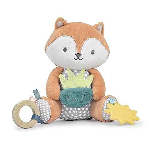 Image of Ingenuity Calm Springs Plush Activity Pal BPA-Free Sun Teether, Multi-Texture Fabrics, Kitt The Fox