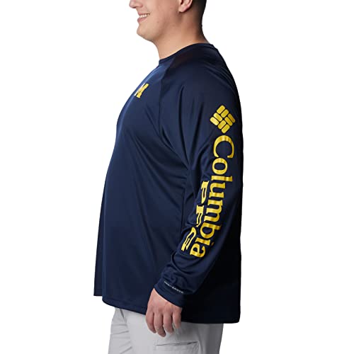 Columbia NCAA Michigan Wolverines Men's Terminal Tackle Long Sleeve Shirt, Large, UM - Navy/Yellow by Columbia - Image 8