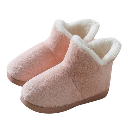 cfpqv Winter Boots Women's Lined Winter Boots Slippers Plush Winter Shoes Warm Slip Boots Snow Boots Winter Boots Hiking Boots Outdoor Hiking Shoes
