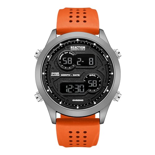 Kenneth Cole REACTION Reloj digital para hombre, pantalla multifunción, diseño moderno de caja, características de cronógrafo, estilo inspirado en el deporte, accesorio de moda casual para uso diario Kenneth Cole REACTION Reloj digital para hombre, pantalla multifunción, diseño moderno de caja, características de cronógrafo, estilo inspirado en el deporte, accesorio de moda casual para uso diario
