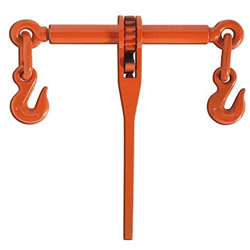 Koch 099212 1/4-Inch Ratchet Load Binder, Grade 43, for Transport Chain, Tie Down, Hauling, Towing, Powder Coated Orange Steel, 2,600 lbs. Working Load Limit by Koch Industries - Used condition - US$18.18
