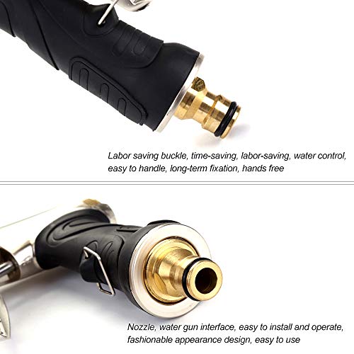 Ajcoflt Pistola de cobre puro de alta pressão Ferramenta de limpeza de pistola de água para lavagem