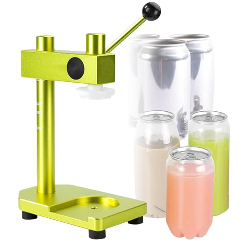 GZGHRZQS Machine à Sceller Manuelle pour Canettes, Scelleuse Manuel pour Canettes De Soda en Plastique, Diamètre De Scellage De 51 Mm, pour Bouteilles Pet 250 Ml-700 ML Tête, Hauteur Réglable
