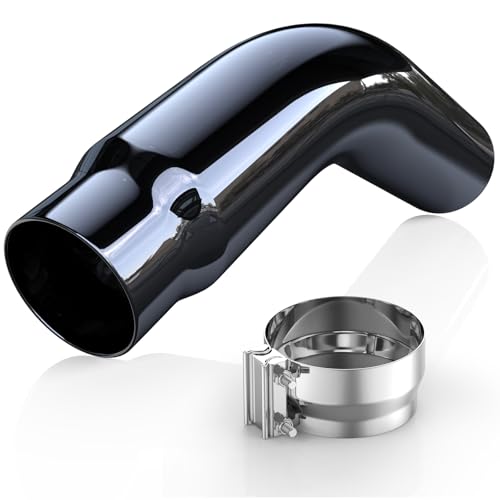5 inch black Diesel Exhaust Exhaust Pipe Tip Elbow. 5 Inlet 6 Outlet 23 Long chrome exhaust tips black