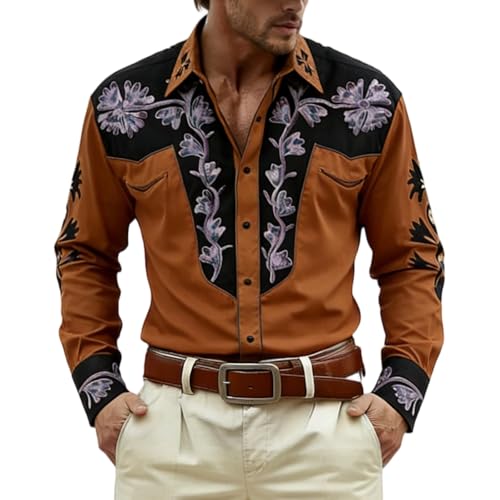 Chemise western imprimée, look cowboy décontracté et élégant au quotidien
