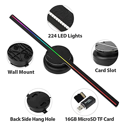 Cacacol 3D Hologram Advertising Fan 720P Hd Wi-Fi 3D Naked Eye Holographic Led Fan For Store Sign Shopping Mall Restaurant Bar Holiday Events Display Etc #TOP2