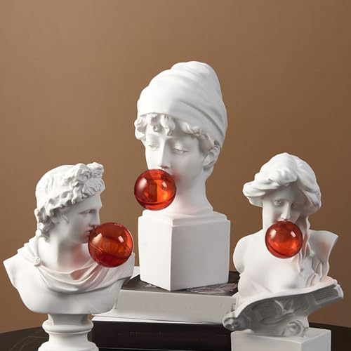 Estatua griega de burbujas pequeña de resina para decoración miniatura 6