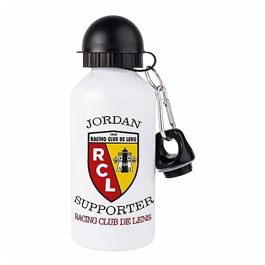 Gourde foot RC Lens personnalisable avec prénom
